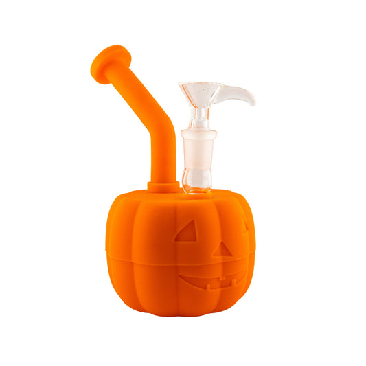 Silicone Pumpkin Bong (Glass Downstem & Bowl)