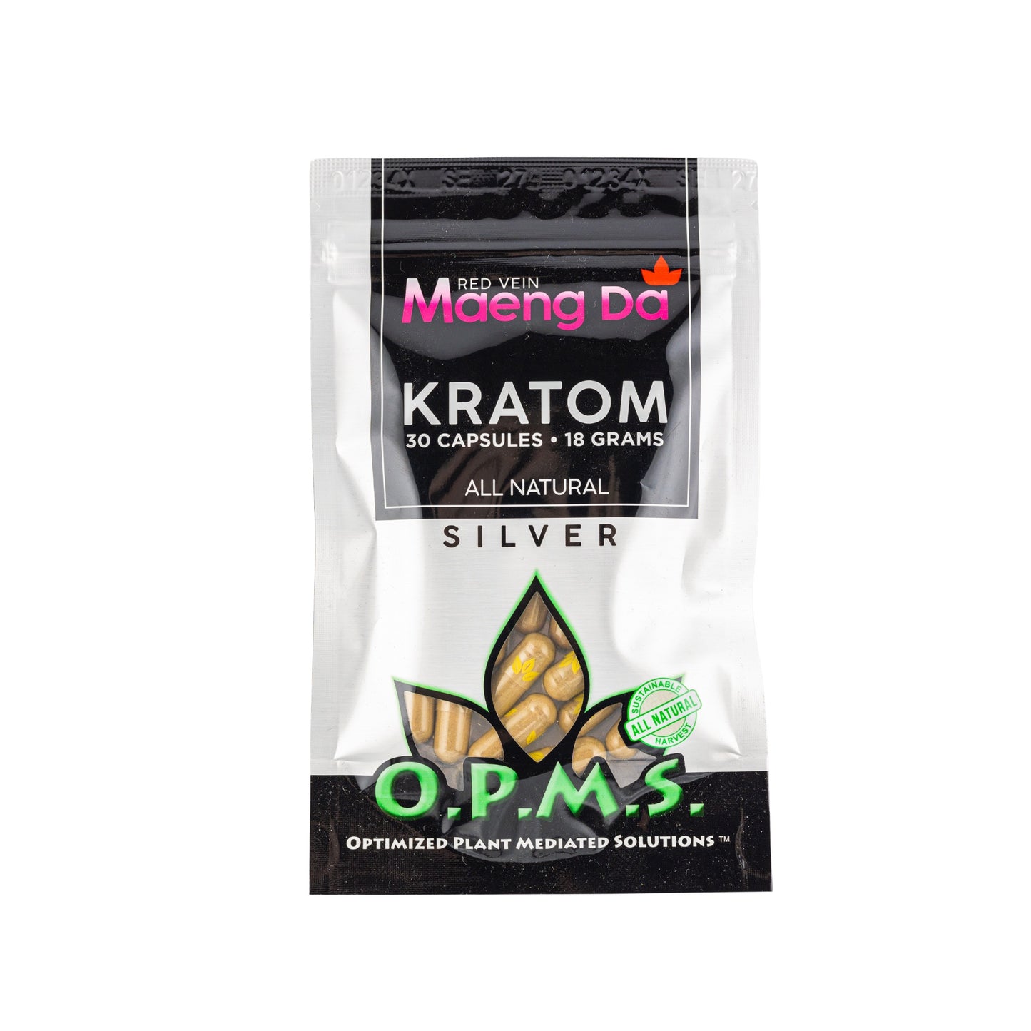 OPMS Kratom Silver Capsules (30ct)