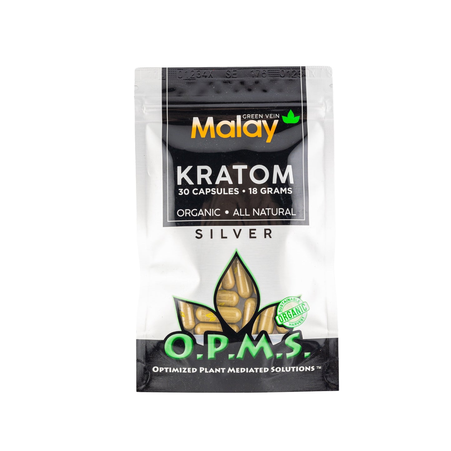 OPMS Kratom Silver Capsules (30ct)