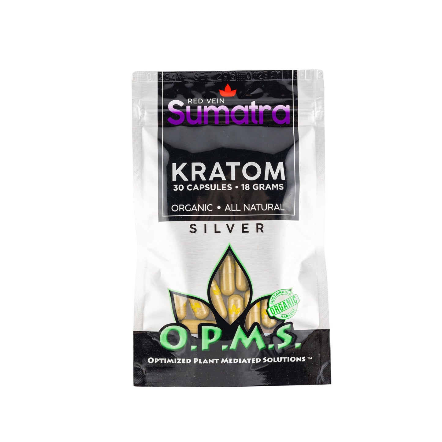 OPMS Kratom Silver Capsules (30ct)